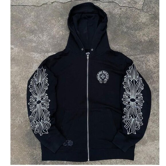 Unisex Pre Owned chrome hearts hoodies Black - Picture 1 of 6